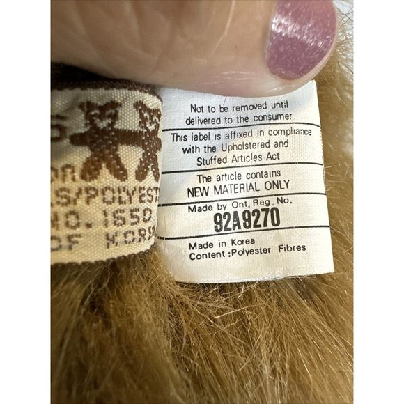 Heritage Collection Brown Bear Plush 16 Inch Ganz Bros Stuffed Animal Toy W/ Tag - Picture 14 of 16